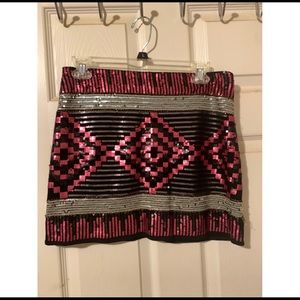 forever 21 sequin mini skirt